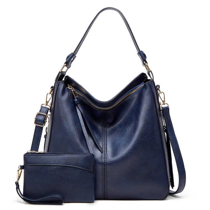 Bolso Hobo Premium de Cuero Antirrobo + Monedero de Regalo