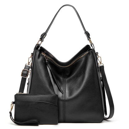 Bolso Hobo Premium de Cuero Antirrobo + Monedero de Regalo