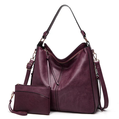 Bolso Hobo Premium de Cuero Antirrobo + Monedero de Regalo