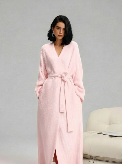 MavEra Women's Double-Sided Fleece Robe
