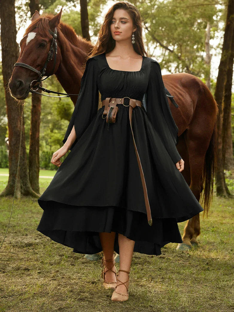 MavEra Fairy Dress Elf Wing Sleeves Maxi Dress