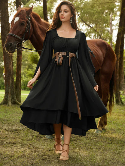 MavEra Fairy Dress Elf Wing Sleeves Maxi Dress