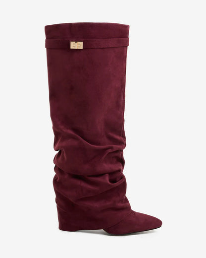 MavEra Slouchy Suede knee high boots