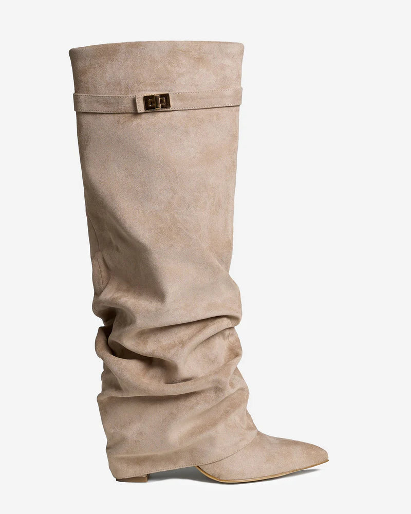 MavEra Slouchy Suede knee high boots