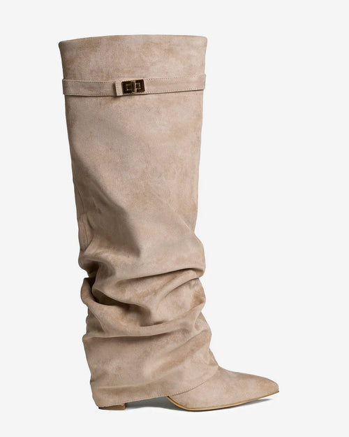 MavEra Slouchy Suede knee high boots