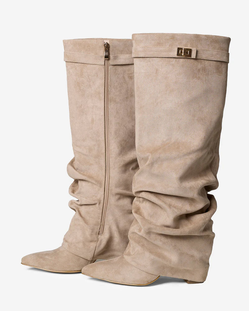 MavEra Slouchy Suede knee high boots