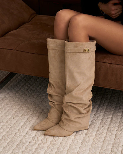 MavEra Slouchy Suede knee high boots