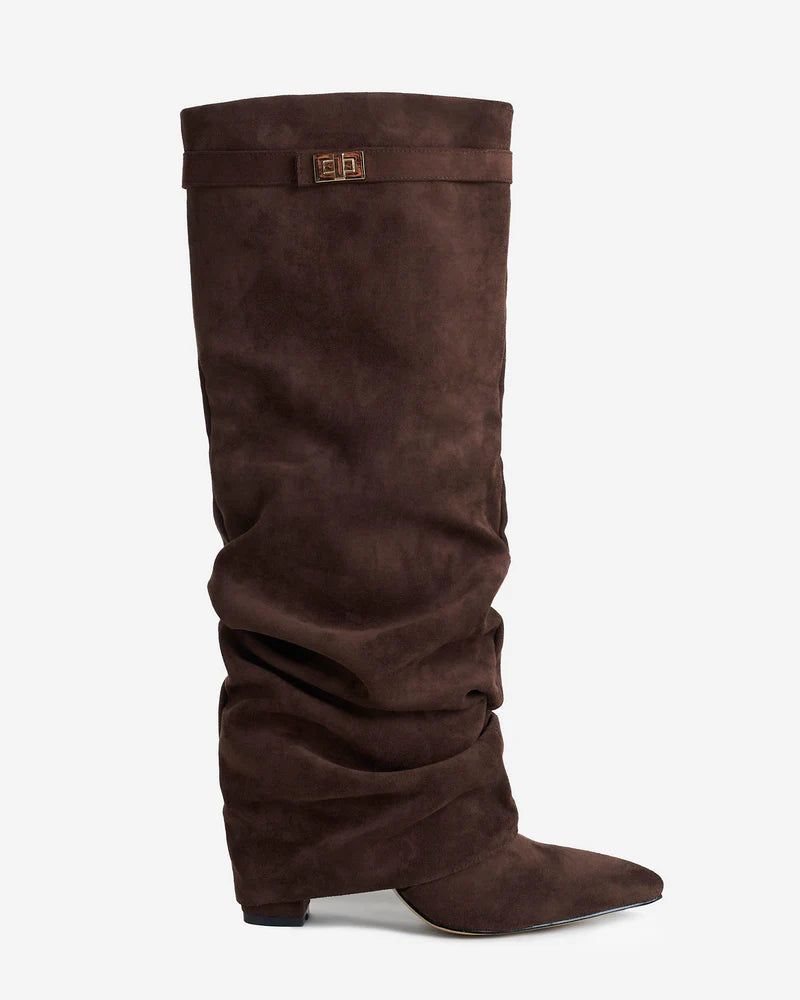 MavEra Slouchy Suede knee high boots