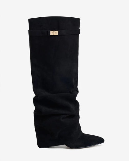 MavEra Slouchy Suede knee high boots