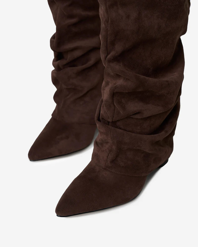 MavEra Slouchy Suede knee high boots