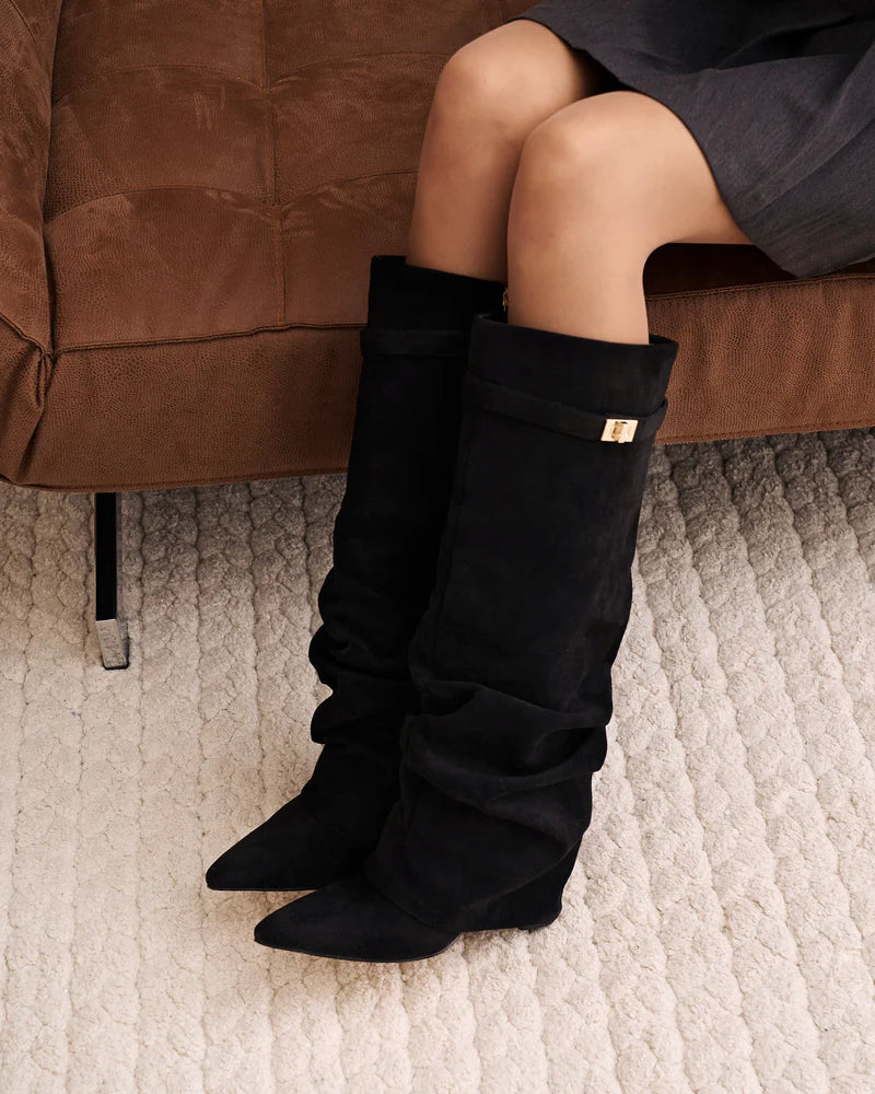 MavEra Slouchy Suede knee high boots