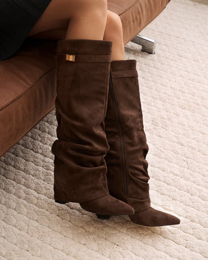 MavEra Slouchy Suede knee high boots